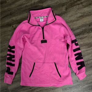 Y2K PINK Victoria's Secret Fleece Pullover Quarter Zip
